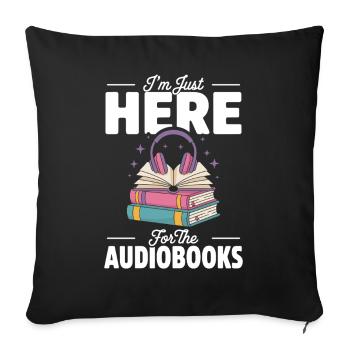 Hörbuch Liebe Für Bücherwürmer Und Leser Novel - Sofakissenbezug 45 x 45 cm - Schwarz - Vorne