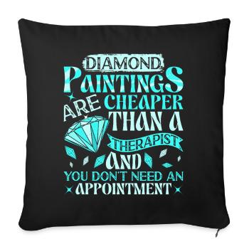 Diamond Painting Collection Storage Diamond Artist - Sofa pillowcase 17,3'' x 17,3'' (45 x 45 cm) - black - Front