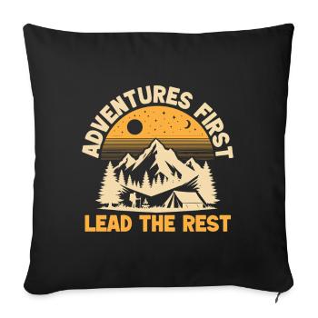 Aventures des chefs de filles Girl Scouts Premier Scout - Housse de coussin décorative 45 x 45 cm - noir - Devant
