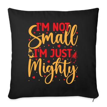 Garden Gnome Costume Not Small Just Mighty Gnome - Sofa pillowcase 17,3'' x 17,3'' (45 x 45 cm) - black - Front
