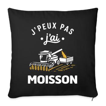 J'peux pas j'ai moisson - Housse de coussin décorative 45 x 45 cm - noir - Devant