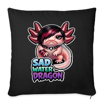 Axolotl lover, Cute Axolotl, Funny - Sofa pillowcase 17,3'' x 17,3'' (45 x 45 cm) - black - Front