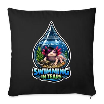 Axolotl lover, Cute Axolotl, Funny - Sofa pillowcase 17,3'' x 17,3'' (45 x 45 cm) - black - Front