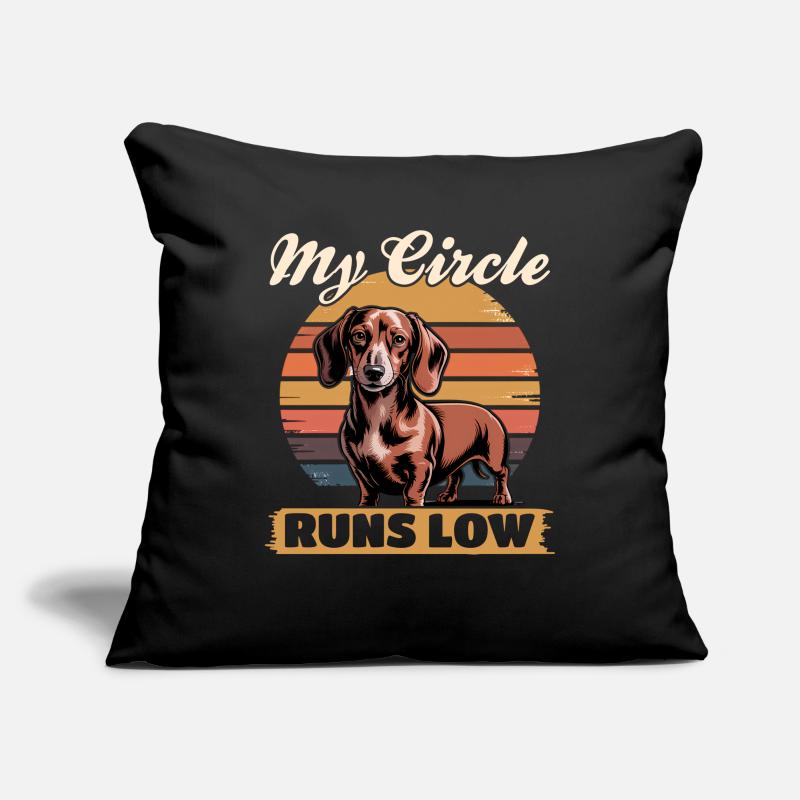Teckel de race de chien drôle Housse de coussin décorative 45 x 45 cm