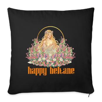 Happy Beltane Blessings May Day Celebrations Pagan - Sofa pillowcase 17,3'' x 17,3'' (45 x 45 cm) - black - Front