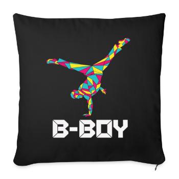 Breakdance B-Boy Street Dance Hip Hop - Sofa pillowcase 17,3'' x 17,3'' (45 x 45 cm) - black - Front