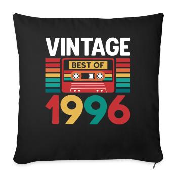 30th Birthday 30 Years 1996 Retro Vintage Gift - Sofa pillowcase 17,3'' x 17,3'' (45 x 45 cm) - black - Front