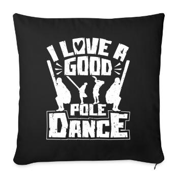  Scottish Highland Festival Games Pole Dance Caber - Sofa pillowcase 17,3'' x 17,3'' (45 x 45 cm) - black - Front