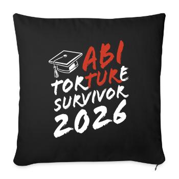 Abi Torture Survivor 2026 - It was torture - Sofa pillowcase 17,3'' x 17,3'' (45 x 45 cm) - black - Front