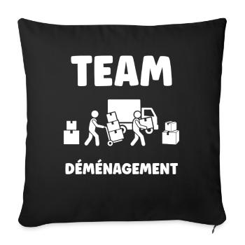 Équipe Déménagement Résolu - Housse de coussin décorative 45 x 45 cm - noir - Devant