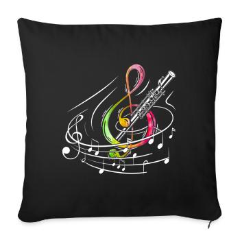 Marimbaspieler übt Percussion-Gruben-Musiker - Sofakissenbezug 45 x 45 cm - Schwarz - Vorne