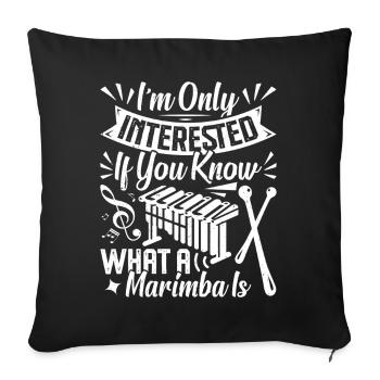  Marimba Player Percussion Instrument Musician - Sofa pillowcase 17,3'' x 17,3'' (45 x 45 cm) - black - Front