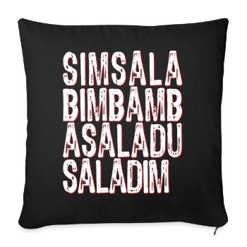 Simsalabimbambasaladusaladim - Sofa pillowcase 17,3'' x 17,3'' (45 x 45 cm) - black - Front