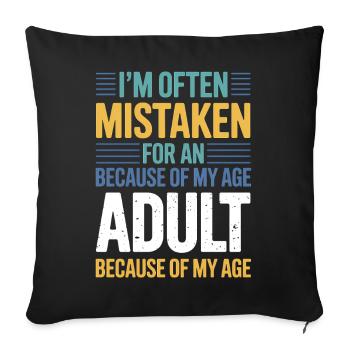 Dire que les jeunes ont l’air vieux Humour Cadeau drôle - Housse de coussin décorative 45 x 45 cm - noir - Devant
