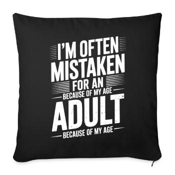 Dire que les jeunes ont l’air vieux Humour Cadeau drôle - Housse de coussin décorative 45 x 45 cm - noir - Devant