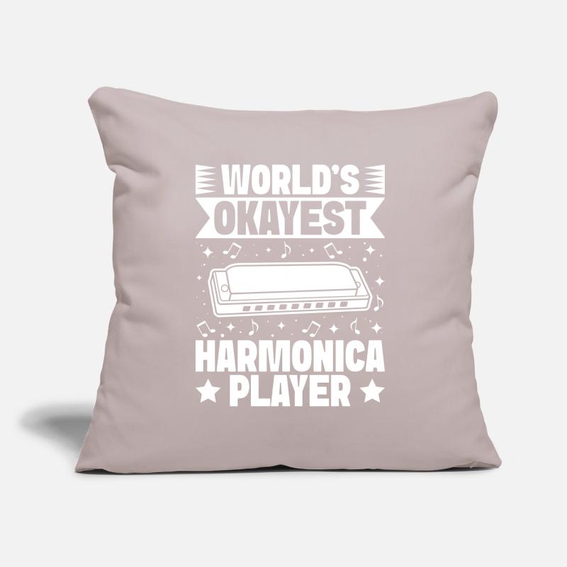 Harmonica Musican Harmonica le plus correct Housse de coussin décorative 45 x 45 cm