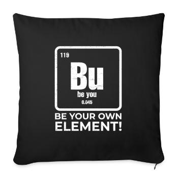 Chimie du tableau périodique optimiste B Votre élément - Housse de coussin décorative 45 x 45 cm - noir - Devant