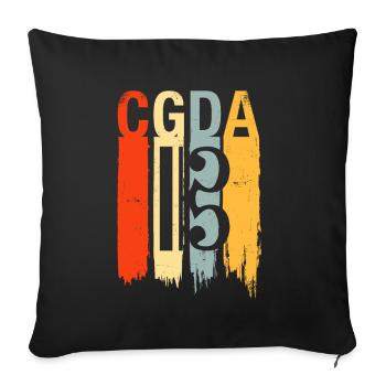 CGDA viola tuning string musician retro - Sofa pillowcase 17,3'' x 17,3'' (45 x 45 cm) - black - Front