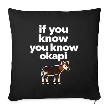 Okapi Lovers Okapi Animal Rare Wildlife Love - Sofa pillowcase 17,3'' x 17,3'' (45 x 45 cm) - black - Front