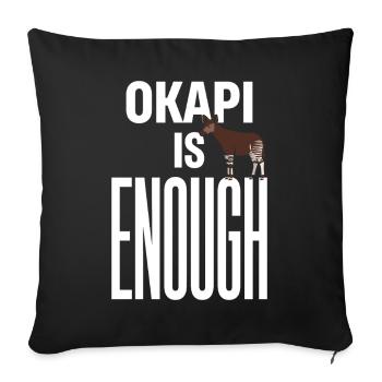 Okapi Lovers Okapi Animal Rare Wildlife Love - Sofa pillowcase 17,3'' x 17,3'' (45 x 45 cm) - black - Front
