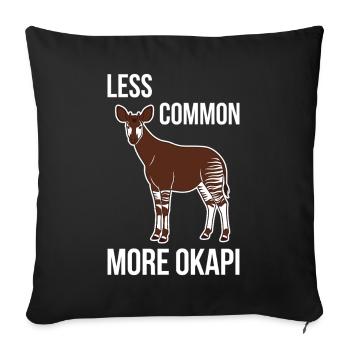 Okapi Lovers Okapi Animal Rare Wildlife Love - Sofa pillowcase 17,3'' x 17,3'' (45 x 45 cm) - black - Front