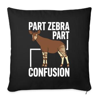 Okapi Lovers Okapi Animal Rare Wildlife Love - Sofa pillowcase 17,3'' x 17,3'' (45 x 45 cm) - black - Front