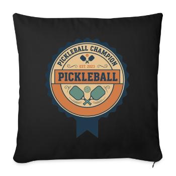 Pickleball-Champion Est 2023 Funny Player Love - Sofakissenbezug 45 x 45 cm - Schwarz - Vorne