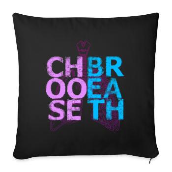 Non-Smoking Ex Smoker Choose Breath - Sofa pillowcase 17,3'' x 17,3'' (45 x 45 cm) - black - Front