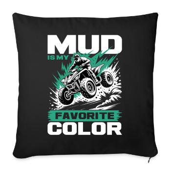 Quad ATV Garçons Hommes Quad Wheeler - Housse de coussin décorative 45 x 45 cm - noir - Devant