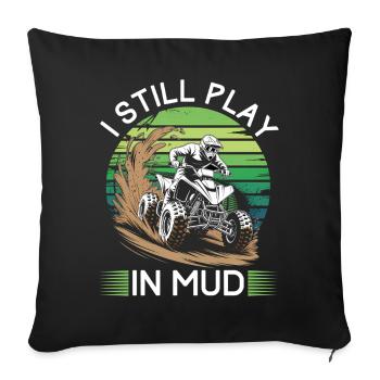 Quad ATV Garçons Hommes Quad Wheeler - Housse de coussin décorative 45 x 45 cm - noir - Devant