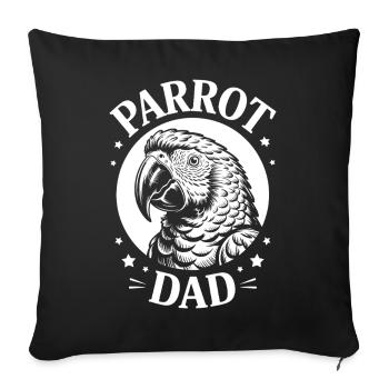 Parrot Sayings Parrot Funny Parrot Gift - Sofa pillowcase 17,3'' x 17,3'' (45 x 45 cm) - black - Front
