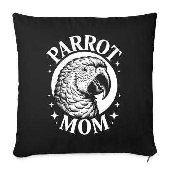 Parrot Sayings Parrot Funny Parrot Gift - Sofa pillowcase 17,3'' x 17,3'' (45 x 45 cm) - black - Front