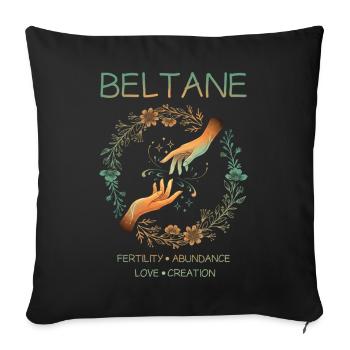 Beltane Fertility Abundance Love Creation - Sofa pillowcase 17,3'' x 17,3'' (45 x 45 cm) - black - Front
