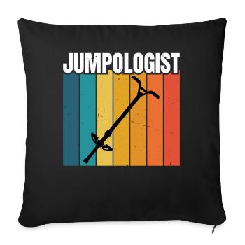  Jumpologist Pogo Stick Jumping Champion Bouncing - Sofa pillowcase 17,3'' x 17,3'' (45 x 45 cm) - black - Front