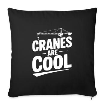 Cranes are Cool - Sofa pillowcase 17,3'' x 17,3'' (45 x 45 cm) - black - Front