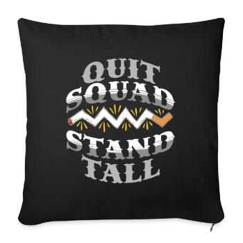 Non-smoker Ex Smoker Quit Squad - Sofa pillowcase 17,3'' x 17,3'' (45 x 45 cm) - black - Front