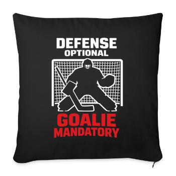 Hockey Goalie Gift Goalie Life Hockey Goalie - Sofa pillowcase 17,3'' x 17,3'' (45 x 45 cm) - black - Front