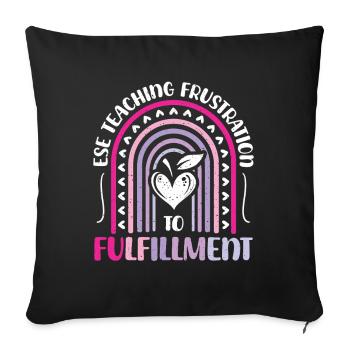 Gifts for ESE Teachers - Sofa pillowcase 17,3'' x 17,3'' (45 x 45 cm) - black - Front