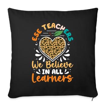 Geschenke für ESE-Lehrer - Sofakissenbezug 45 x 45 cm - Schwarz - Vorne
