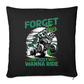 Quad ATV Garçons Hommes Quad Wheeler - Housse de coussin décorative 45 x 45 cm - noir - Devant