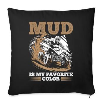 Quad ATV Garçons Hommes Quad Wheeler - Housse de coussin décorative 45 x 45 cm - noir - Devant