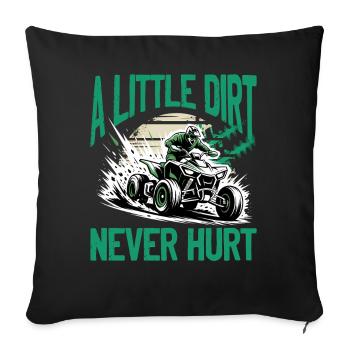 Quad ATV Garçons Hommes Quad Wheeler - Housse de coussin décorative 45 x 45 cm - noir - Devant