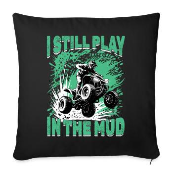 Quad ATV Garçons Hommes Quad Wheeler - Housse de coussin décorative 45 x 45 cm - noir - Devant