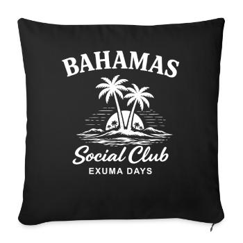 Bahamas Social Club Exuma Days - Sofa pillowcase 17,3'' x 17,3'' (45 x 45 cm) - black - Front