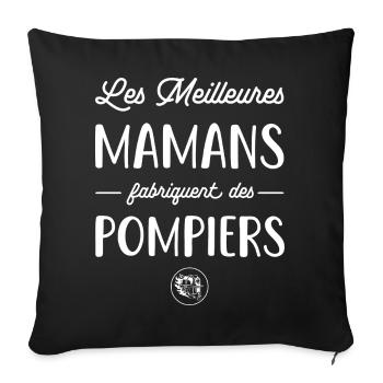 Les meilleures mamans fabriquent des pompiers - Housse de coussin décorative 45 x 45 cm - noir - Devant