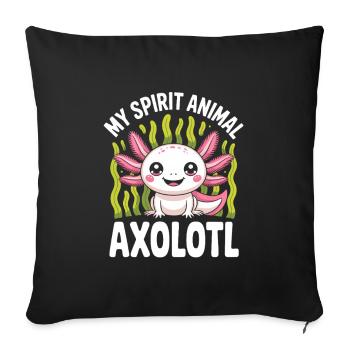 My Spirit Animal Axolotl - Sofa pillowcase 17,3'' x 17,3'' (45 x 45 cm) - black - Front