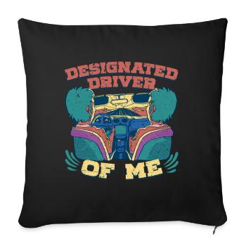 Conducteur désigné antialcoolique abstinent de moi - Housse de coussin décorative 45 x 45 cm - noir - Devant