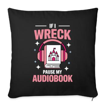 Novelty Höchbücher Geschenk Bücherwurm - Sofakissenbezug 45 x 45 cm - Schwarz - Vorne