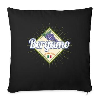 Bergamo Lombardy Italy Grapes Souvenir - Sofa pillowcase 17,3'' x 17,3'' (45 x 45 cm) - black - Front