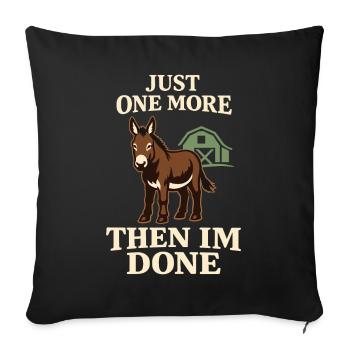 Donkey Lover Donkey Funny Donkey Farm Animal - Sofa pillowcase 17,3'' x 17,3'' (45 x 45 cm) - black - Front